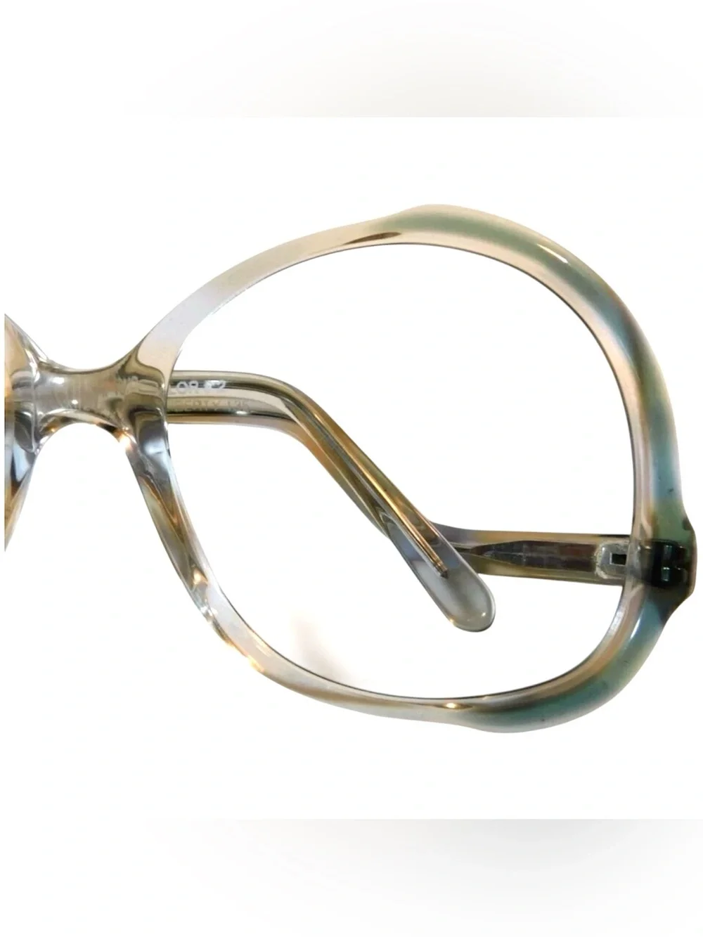 1980’s Oversized Drop Arm Thick Frames for Eyeglasses or Sunglasses, Deadstock